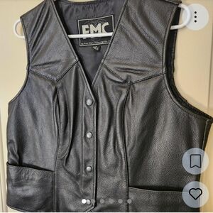Black Leather Vest by FMC